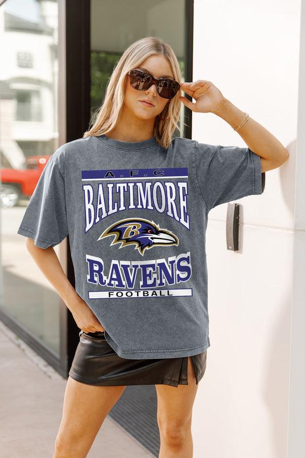 Gameday Couture BALTIMORE RAVENS CLASSIC GRIND WASHED RELAXED FIT TEE