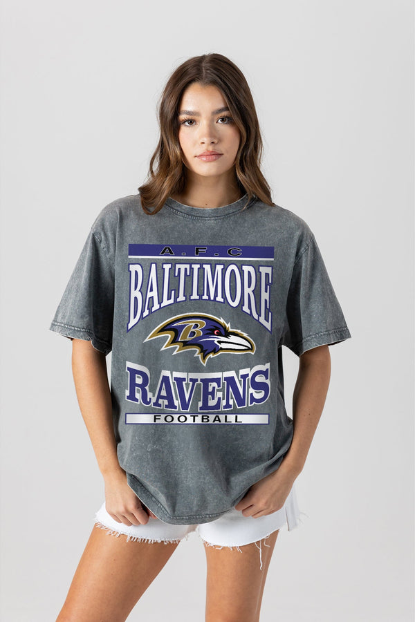 Gameday Couture BALTIMORE RAVENS CLASSIC GRIND WASHED RELAXED FIT TEE
