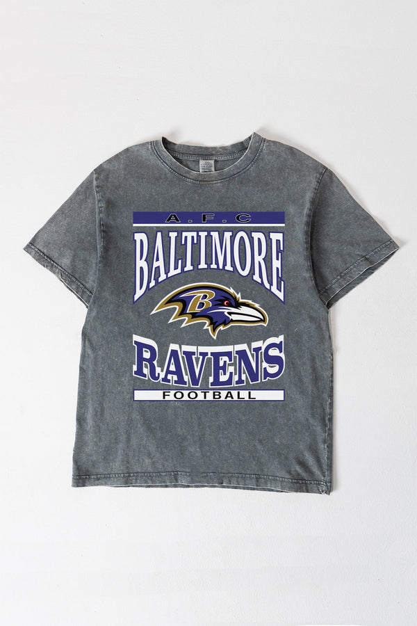 gameday couture BALTIMORE RAVENS CLASSIC GRIND WASHED RELAXED FIT TEE