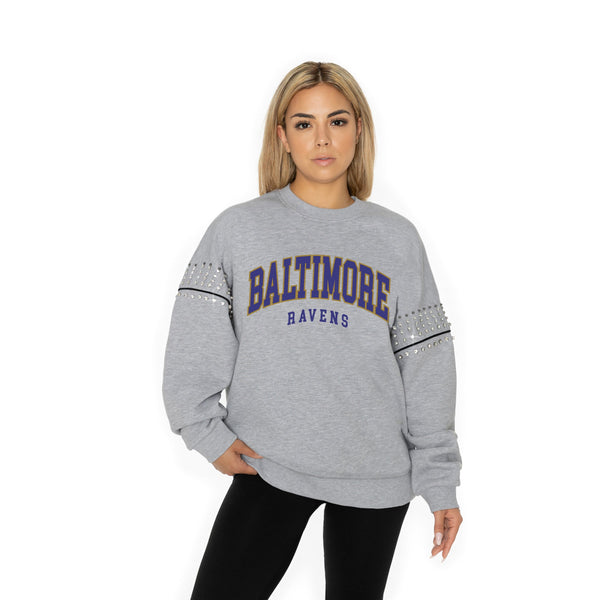 Gameday Couture BALTIMORE RAVENS Competitive Edge Jewel-Trim Pullover