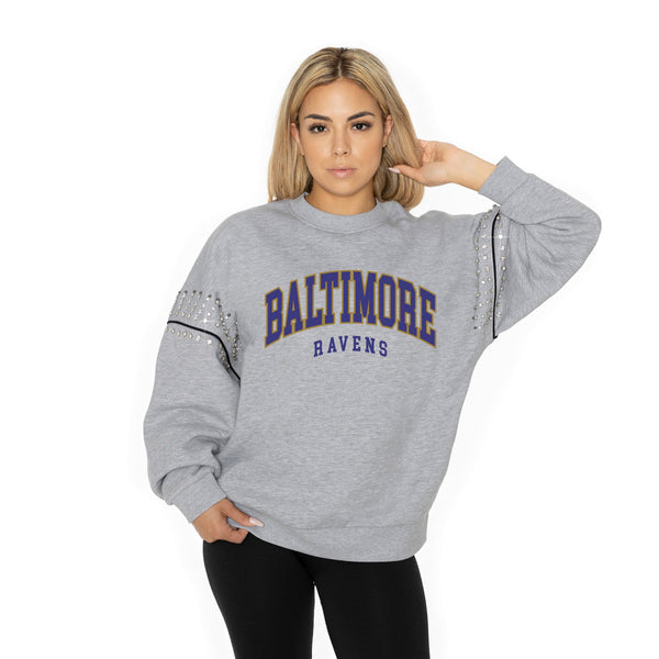 gameday couture BALTIMORE RAVENS Competitive Edge Jewel-Trim Pullover