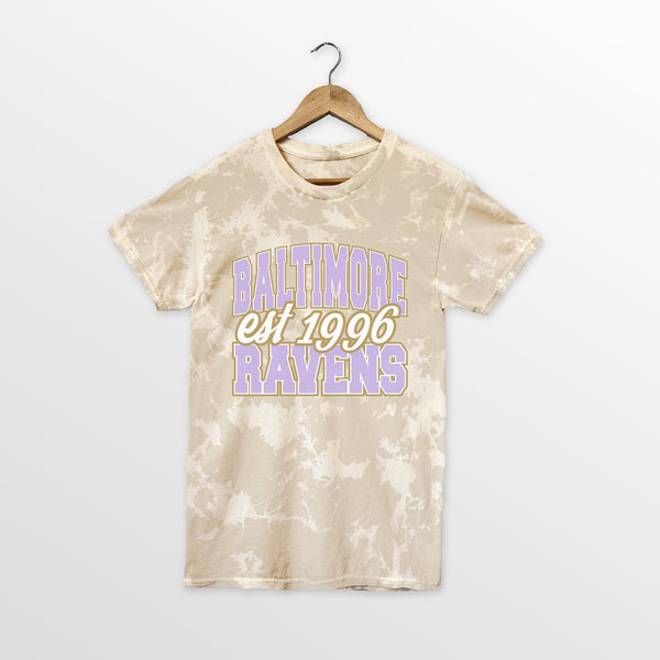 gameday couture BALTIMORE RAVENS DEEP ROOTS BLEACH WASH TEE