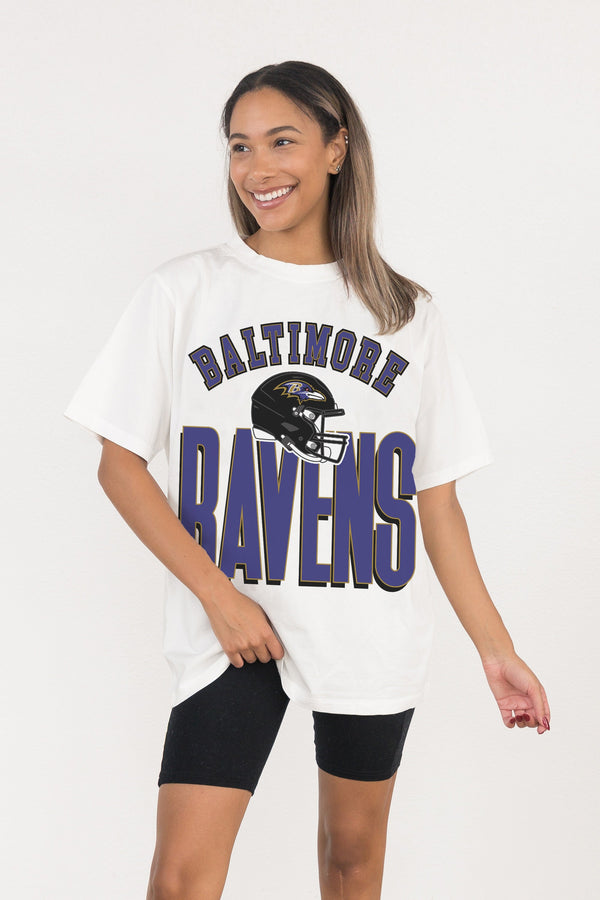Gameday Couture BALTIMORE RAVENS FIERCE FOCUS WASHED RELAXED FIT TEE