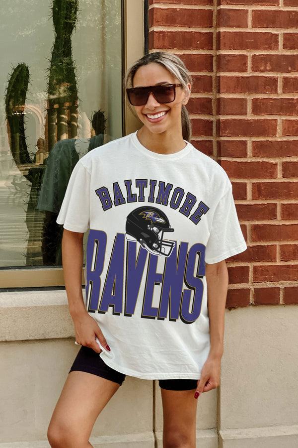 Gameday Couture BALTIMORE RAVENS FIERCE FOCUS WASHED RELAXED FIT TEE
