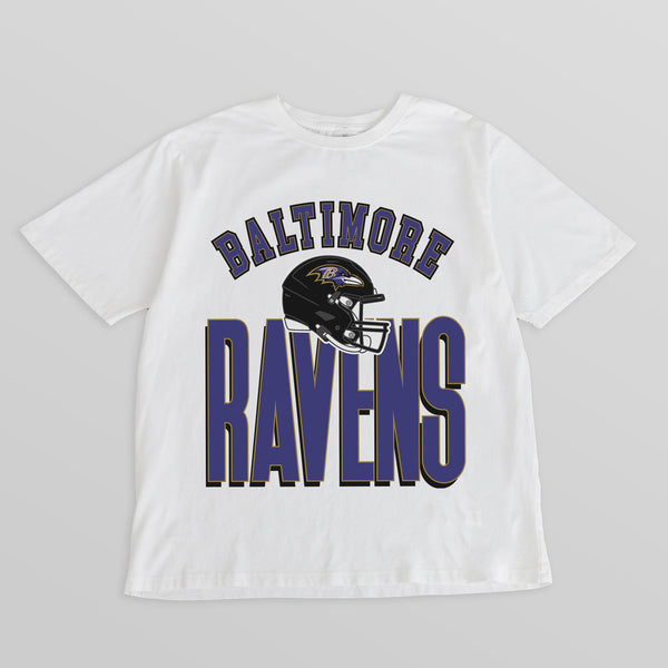 gameday couture BALTIMORE RAVENS FIERCE FOCUS WASHED RELAXED FIT TEE