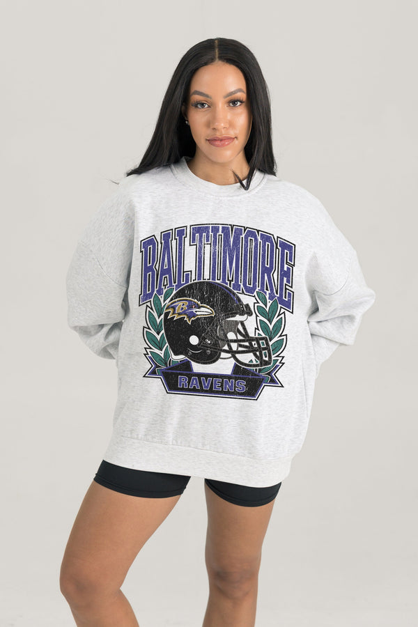 Gameday Couture BALTIMORE RAVENS Heritage Fleece Crewneck Pullover