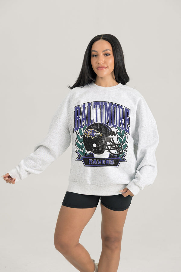 Gameday Couture BALTIMORE RAVENS Heritage Fleece Crewneck Pullover