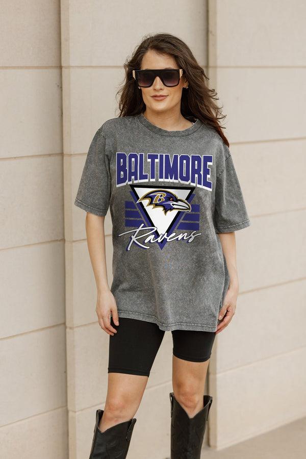 Gameday Couture BALTIMORE RAVENS Play It Forward Oversized Crewneck Tee