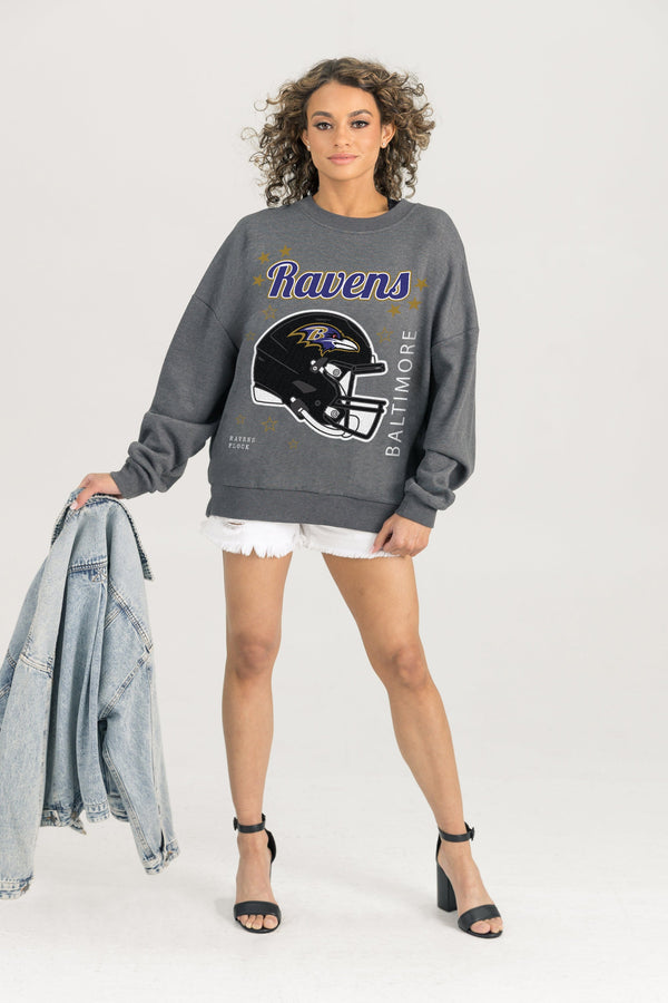 Gameday Couture BALTIMORE RAVENS Ready To Rumble Fleece Crewneck Pullover