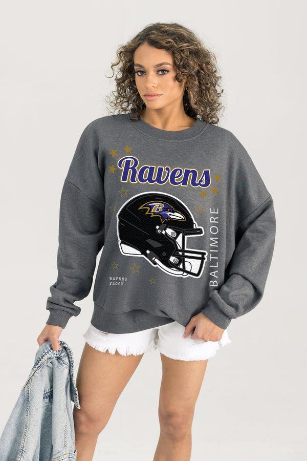 gameday couture BALTIMORE RAVENS Ready To Rumble Fleece Crewneck Pullover