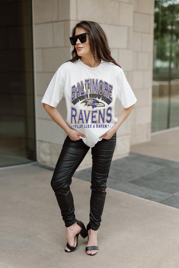 gameday couture BALTIMORE RAVENS Shakedown Oversized Crewneck Tee