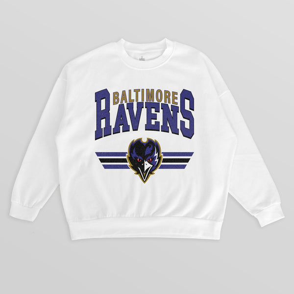 gameday couture BALTIMORE RAVENS SWIFT STRIKE PREMIUM FLEECE CREWNECK PULLOVER