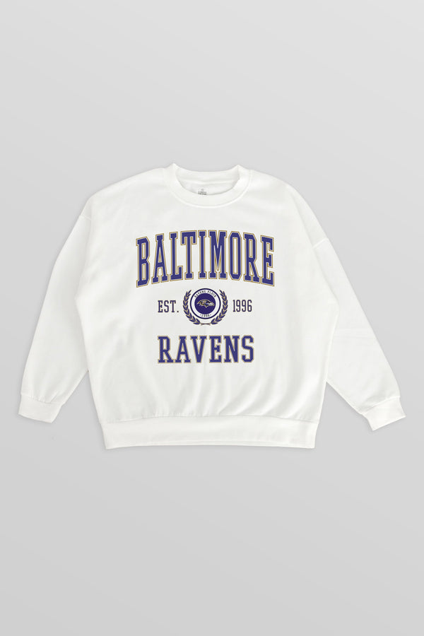 Gameday Couture BALTIMORE RAVENS Timeless Triumph Fleece Crewneck Pullover