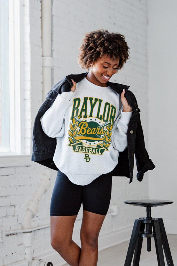 Gameday Couture BAYLOR BEARS Bases Loaded Fleece Drop-Shoulder Crew