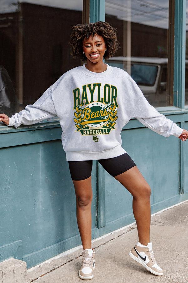 gameday couture BAYLOR BEARS Bases Loaded Fleece Drop-Shoulder Crew