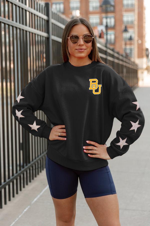 Gameday Couture BAYLOR BEARS Dedication Star-Sleeve Crewneck Pullover