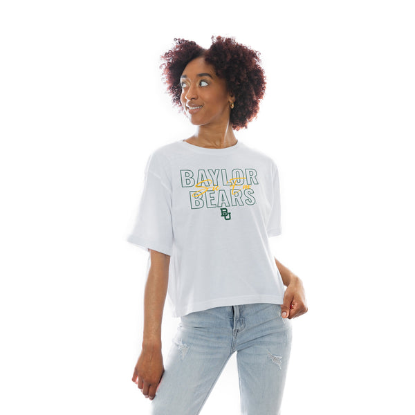 gameday couture BAYLOR BEARS Keep Playing Boxy-Fit Crop Tee