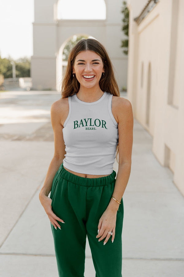 Gameday Couture BAYLOR BEARS Play The Field Ribbed Crop Tank By Madi Prewett Troutt