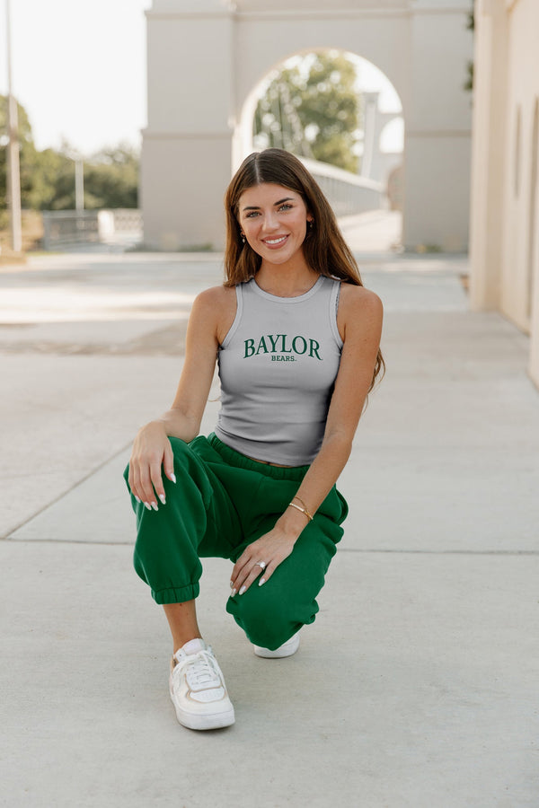 gameday couture BAYLOR BEARS Play The Field Ribbed Crop Tank By Madi Prewett Troutt
