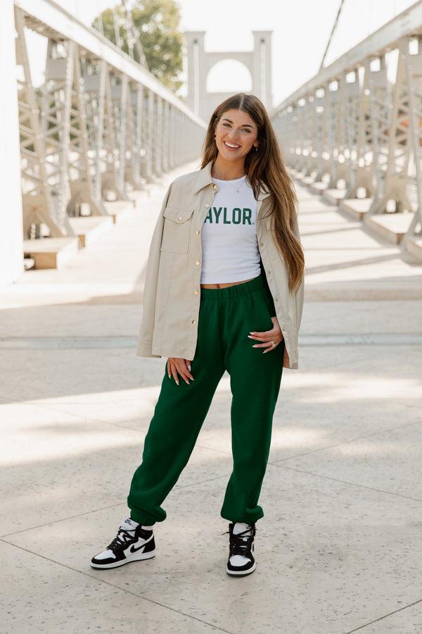 Gameday Couture BAYLOR BEARS Weekend Goals Ribbed Crop Tank By Madi Prewett Troutt