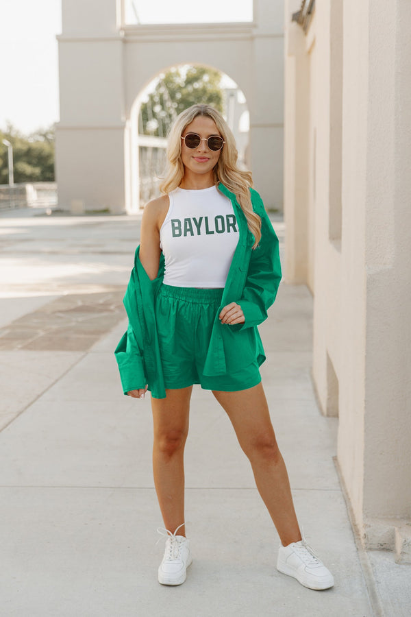 Gameday Couture BAYLOR BEARS Weekend Goals Ribbed Crop Tank By Madi Prewett Troutt