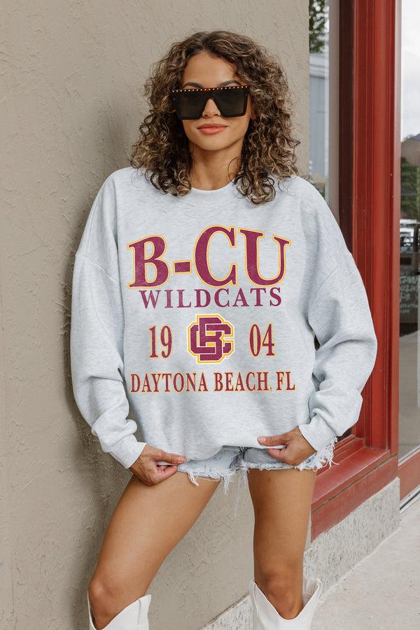 Gameday Couture BETHUNE-COOKMAN WILDCATS Allegiance Fleece Drop-Shoulder Pullover