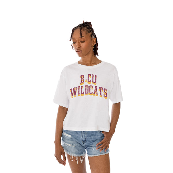 Gameday Couture BETHUNE-COOKMAN WILDCATS Claim To Fame Boxy-Fit Crop Tee