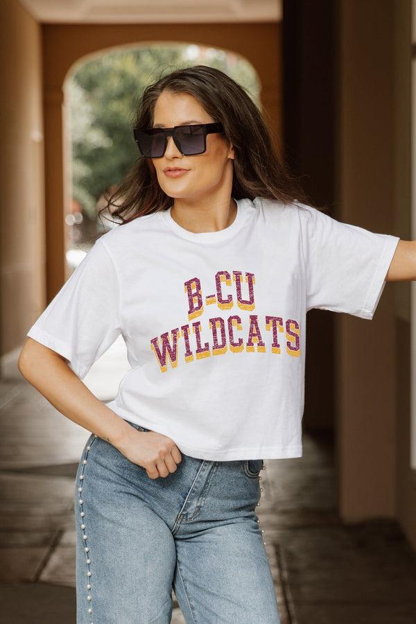 Gameday Couture BETHUNE-COOKMAN WILDCATS Claim To Fame Boxy-Fit Crop Tee