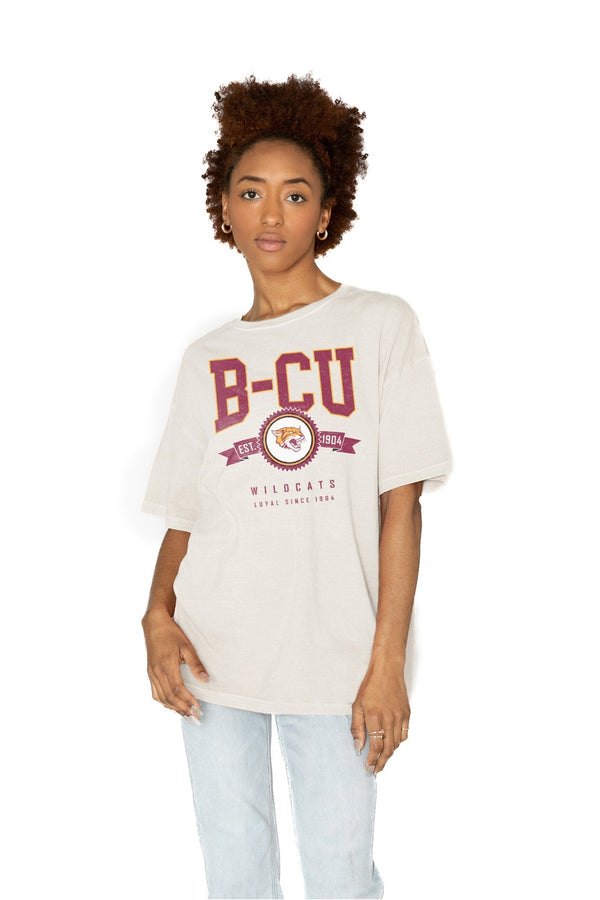 gameday couture BETHUNE-COOKMAN WILDCATS Get Goin' Oversized Crew Neck Tee