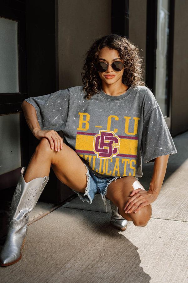 Gameday Couture BETHUNE-COOKMAN WILDCATS On The Ball Mini Rhinestone Tee
