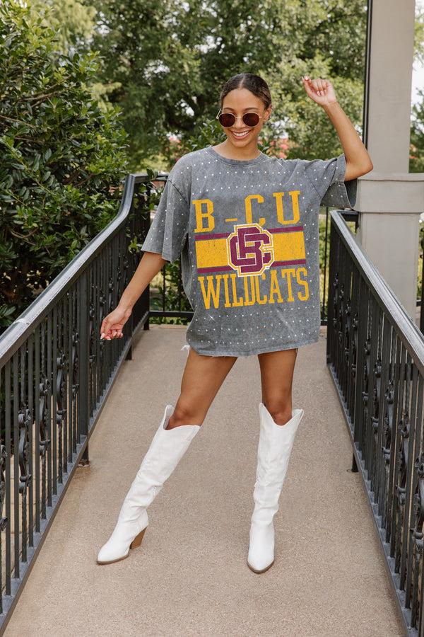 gameday couture BETHUNE-COOKMAN WILDCATS On The Ball Mini Rhinestone Tee