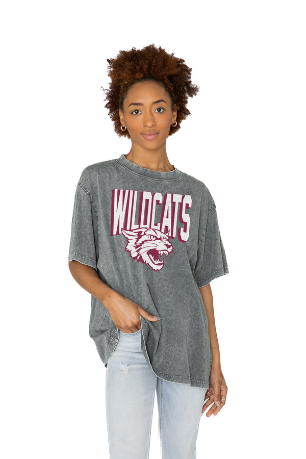 gameday couture BETHUNE-COOKMAN WILDCATS Solid Defense Oversized Crewneck Tee