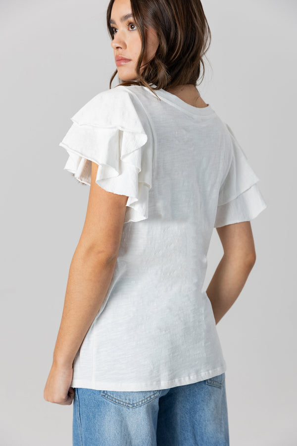 Gameday Couture BINGHAMTON BEARCATS All In To Win Flutter Crewneck Top