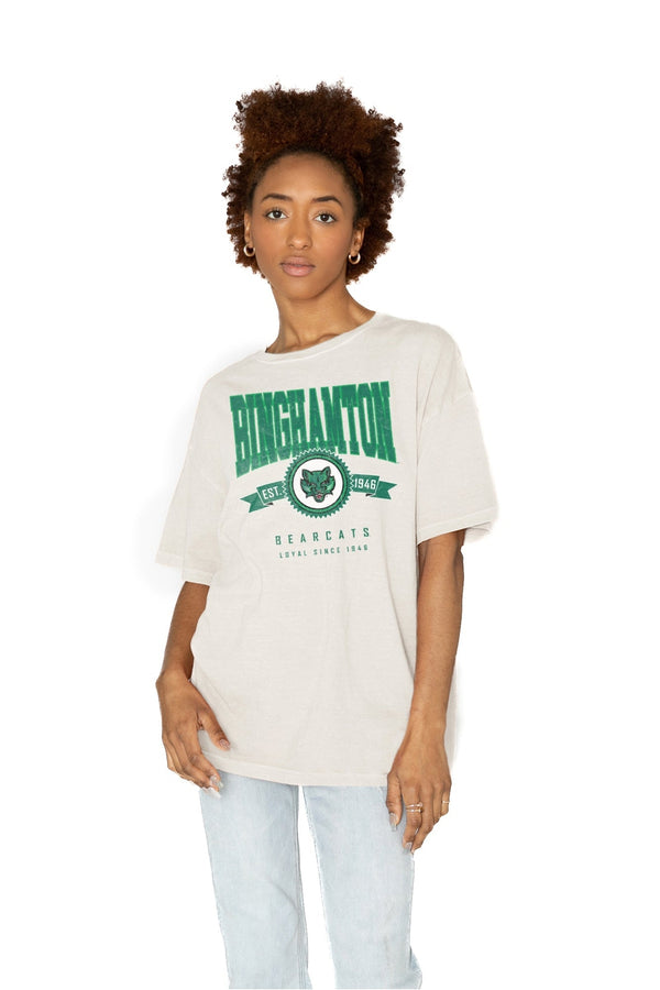 gameday couture BINGHAMTON BEARCATS Get Goin' Oversized Crew Neck Tee