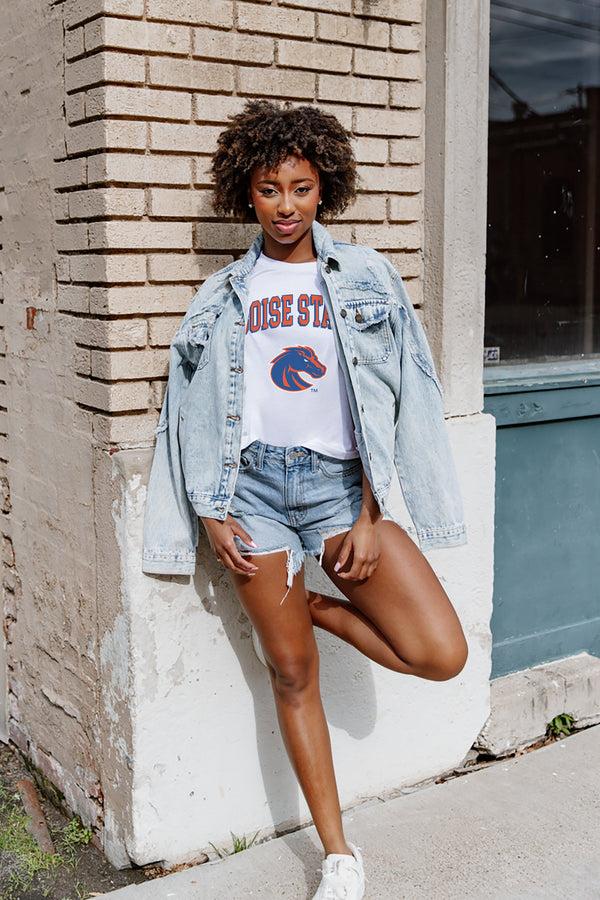Gameday Couture BOISE STATE BRONCOS Around We Go Flowy Tee