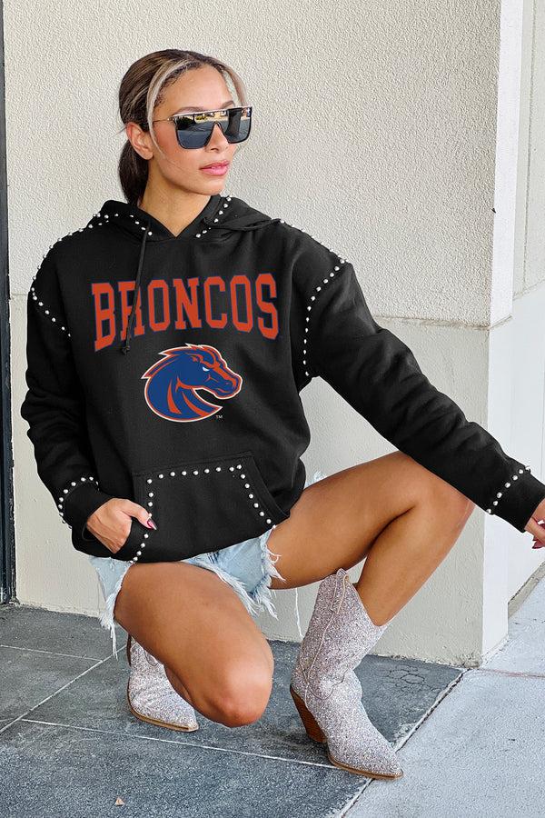 gameday couture BOISE STATE BRONCOS Belle Of The Ball Studded Fleece Hoodie