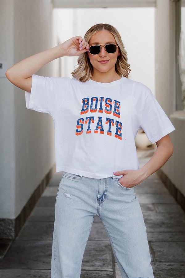 Gameday Couture BOISE STATE BRONCOS Claim To Fame Boxy-Fit Crop Tee