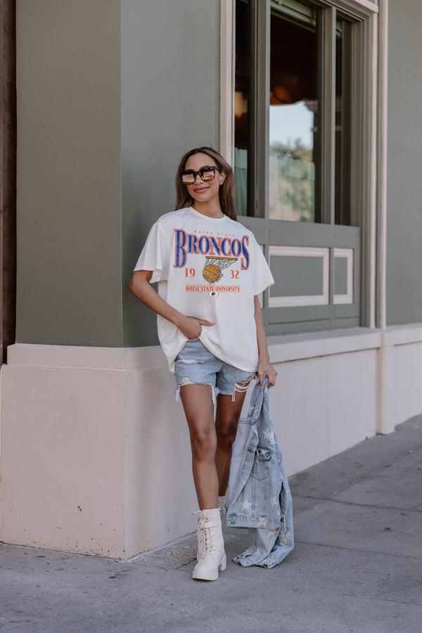 Gameday Couture BOISE STATE BRONCOS Court Date Oversized Crewneck Tee