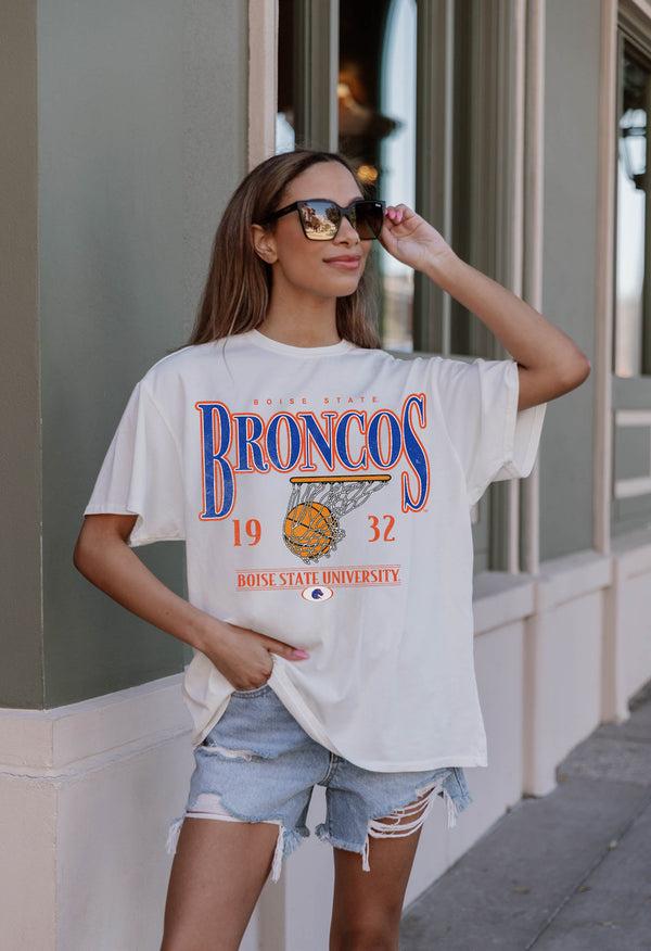 Gameday Couture BOISE STATE BRONCOS Court Date Oversized Crewneck Tee