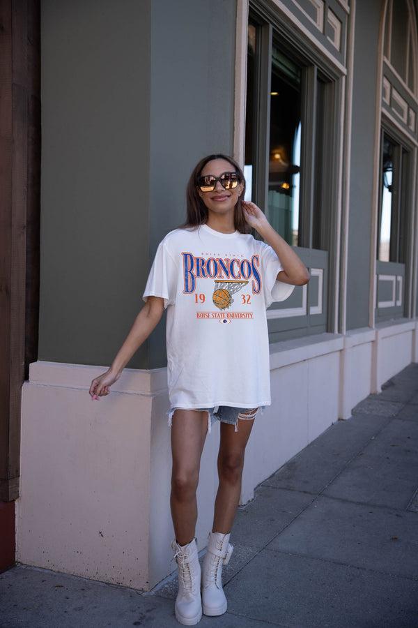 Gameday Couture BOISE STATE BRONCOS Court Date Oversized Crewneck Tee