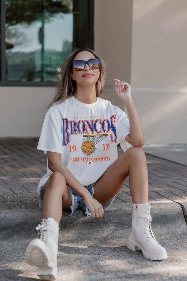gameday couture BOISE STATE BRONCOS Court Date Oversized Crewneck Tee