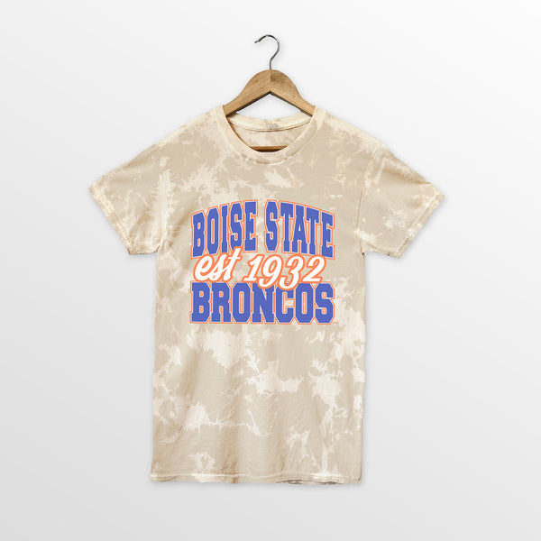 gameday couture BOISE STATE BRONCOS DEEP ROOTS BLEACH WASH TEE