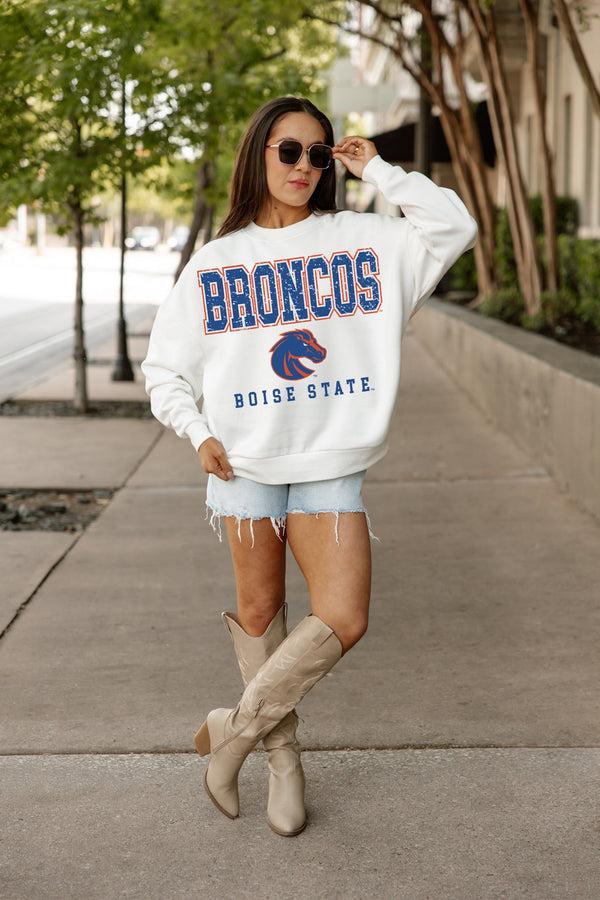 gameday couture BOISE STATE BRONCOS FREESTYLE PREMIUM FLEECE CREWNECK PULLOVER