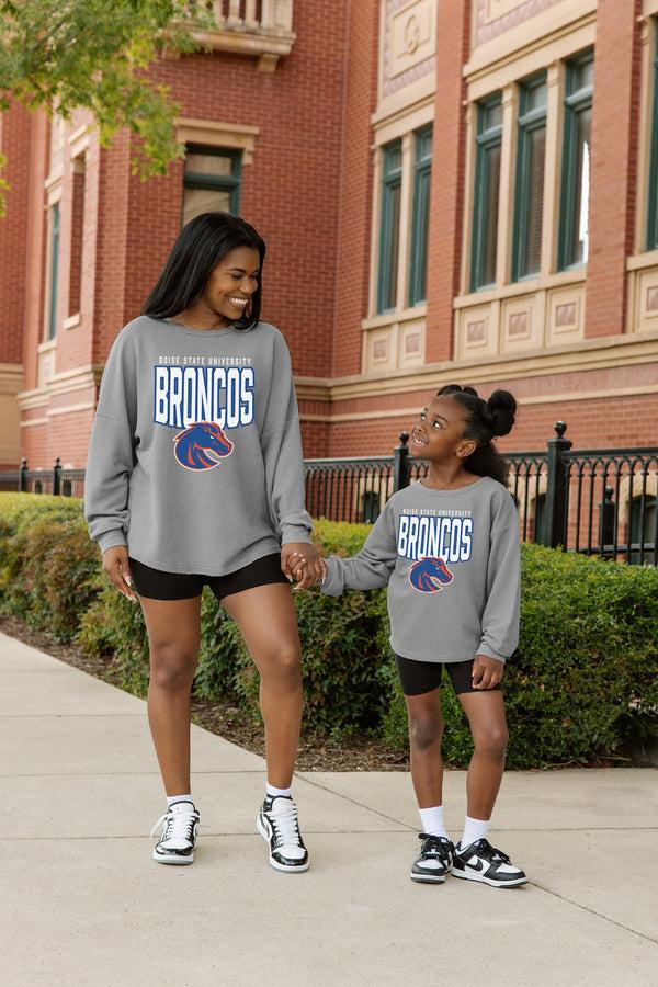 Gameday Couture BOISE STATE BRONCOS PURE MOTION KIDS VINTAGE WASH CORDED PULLOVER