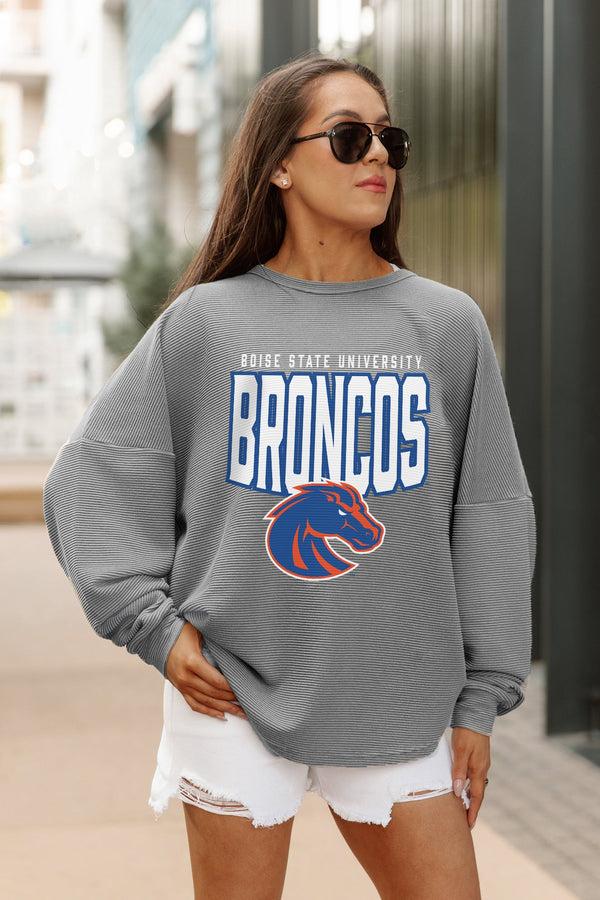 Gameday Couture BOISE STATE BRONCOS PURE MOTION VINTAGE WASH CORDED PULLOVER