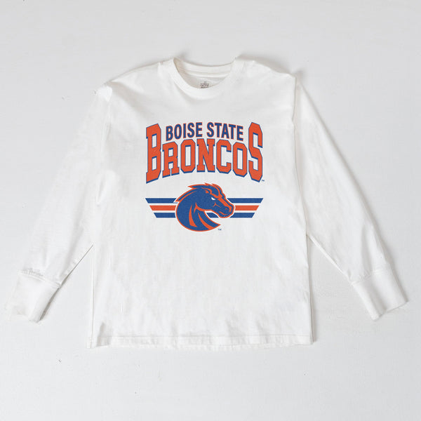 gameday couture BOISE STATE BRONCOS SWIFT STRIKE ESSENTIAL RELAXED FIT LONG SLEEVE TEE