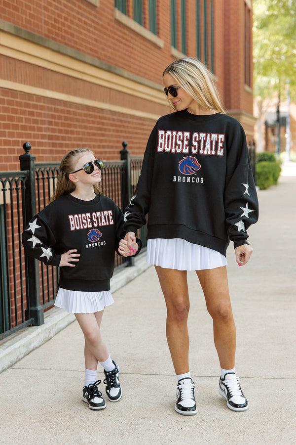 Gameday Couture BOISE STATE BRONCOS VELOCITY KIDS STAR SLEEVE CREWNECK PULLOVER