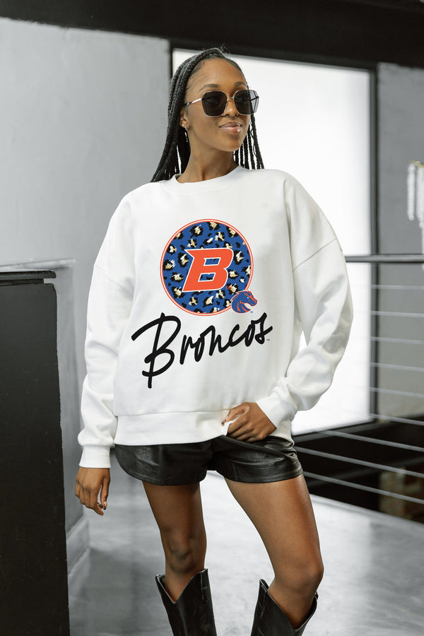 Gameday Couture BOISE STATE BRONCOS WILD BREAKTHROUGH PREMIUM FLEECE CREWNECK PULLOVER
