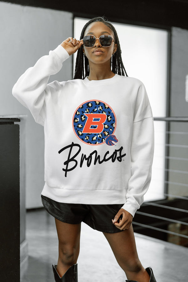 Gameday Couture BOISE STATE BRONCOS WILD BREAKTHROUGH PREMIUM FLEECE CREWNECK PULLOVER