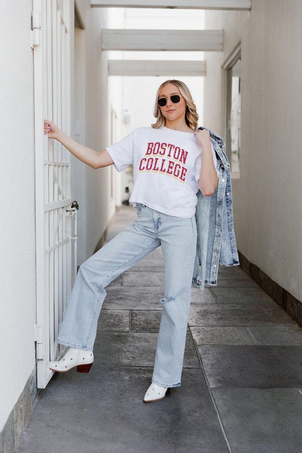 Gameday Couture BOSTON COLLEGE EAGLES Claim To Fame Boxy-Fit Crop Tee